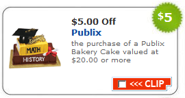 Publix5D BakeryCake Publix Coupon   $5 Off Bakery Cakes