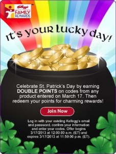 kelloggs family 227x300 Kelloggs Family Rewards   Double Points On 3/17