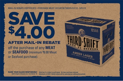 coupon thirdShift may.v 2 2 4552 0 copy $4 Meat Or Seafood Rebate   Awesome!
