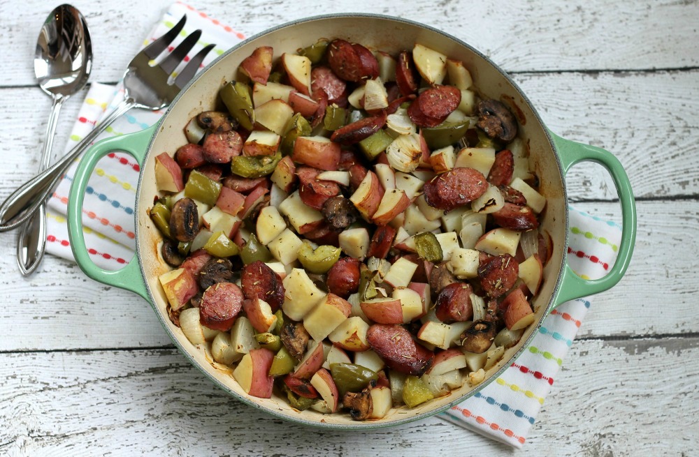 Sausage, Pepper & Onion Bake