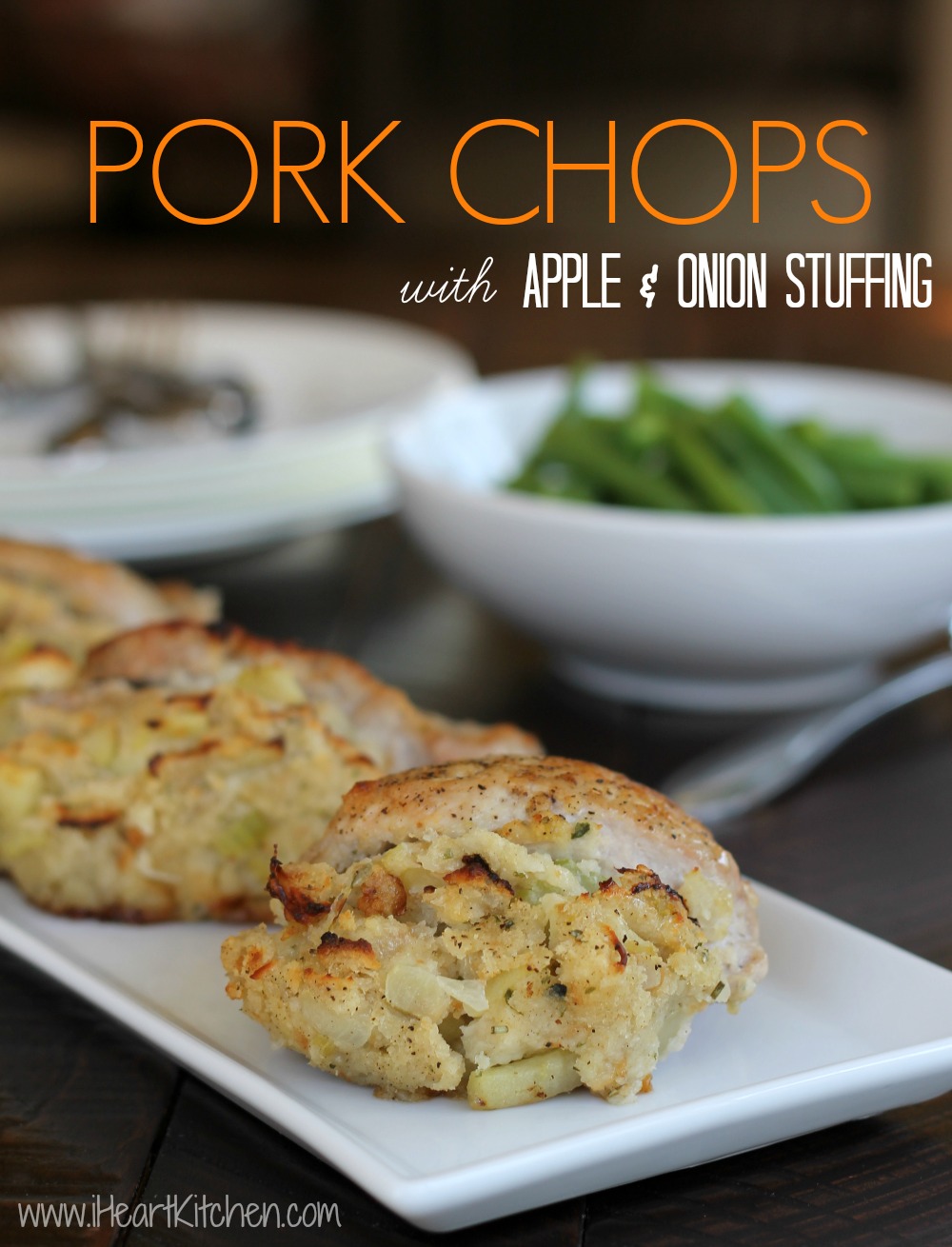 Pork Chops With Apple & Onion Stuffing
