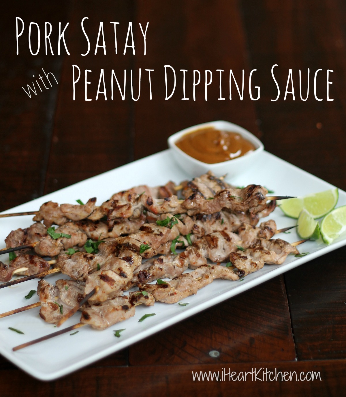 Pork Satay With Peanut Dipping Sauce