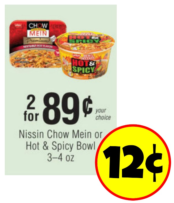 Nissin Chow Mein & Bowl Noodles Just 12¢ At Publix