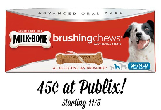 November Publix Paws Coupons MilkBone Brushing Chews Dog Treats Just