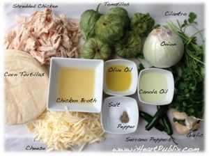Chilaquiles-ingredients