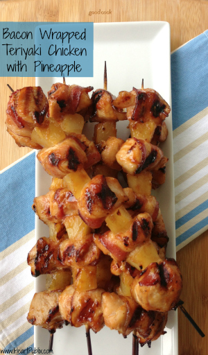Bacon Wrapped Teriyaki Chicken with Pineapple