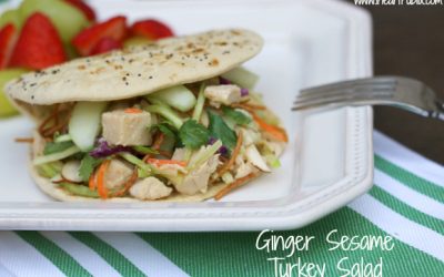 Ginger Sesame Turkey Salad On Flatout Foldit + A Flatout Giveaway!