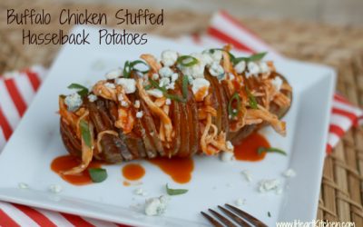 Publix Super Meal – Buffalo Chicken Stuffed Hasselback Potatoes