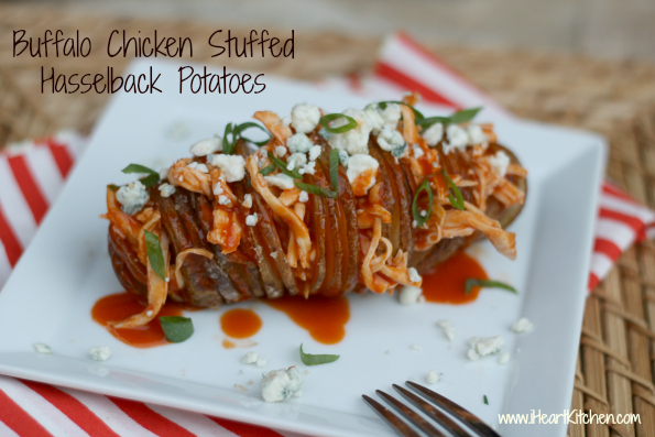 Publix Super Meal – Buffalo Chicken Stuffed Hasselback Potatoes