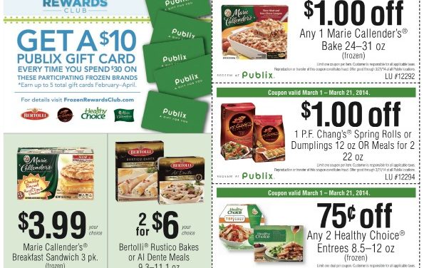 Deal Roundup For the Frozen Rewards Club (Earn A $10 Publix Gift Card!)