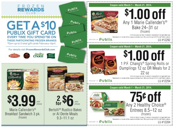 Deal Roundup For the Frozen Rewards Club (Earn A $10 Publix Gift Card!)