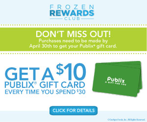 Time Is Running Out – Earn Your Publix Gift Card(s) In The Frozen Rewards Club
