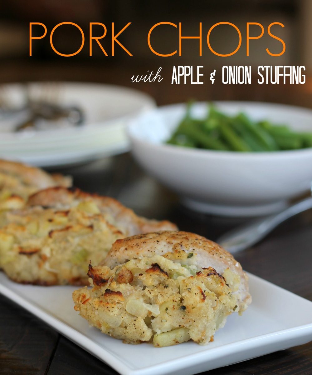 Pork Chops With Apple & Onion Stuffing