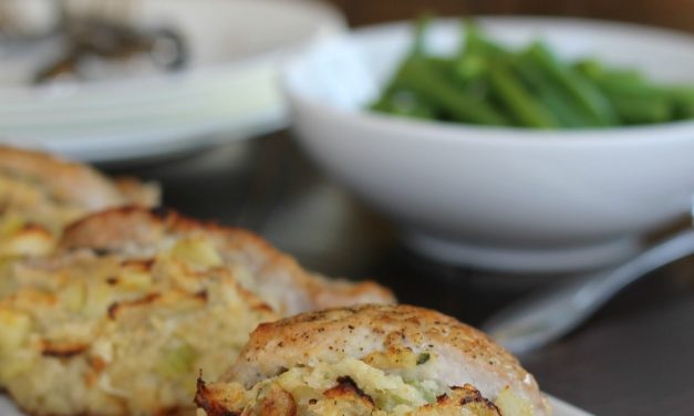 Pork Chops With Apple & Onion Stuffing