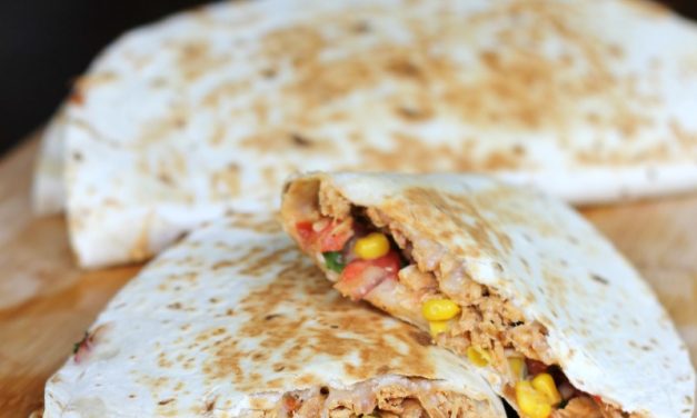Southwest Crockpot Chicken (Easy Chicken Quesadillas)