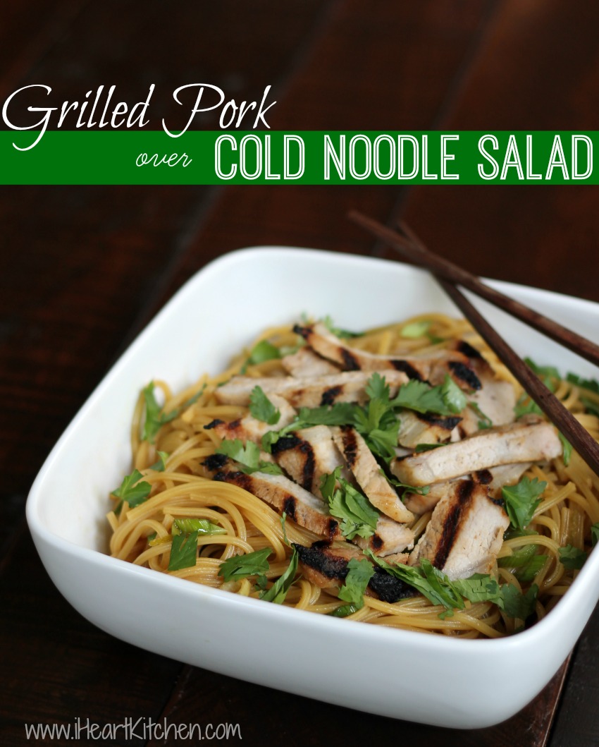 Grilled Pork Over Cold Noodle Salad