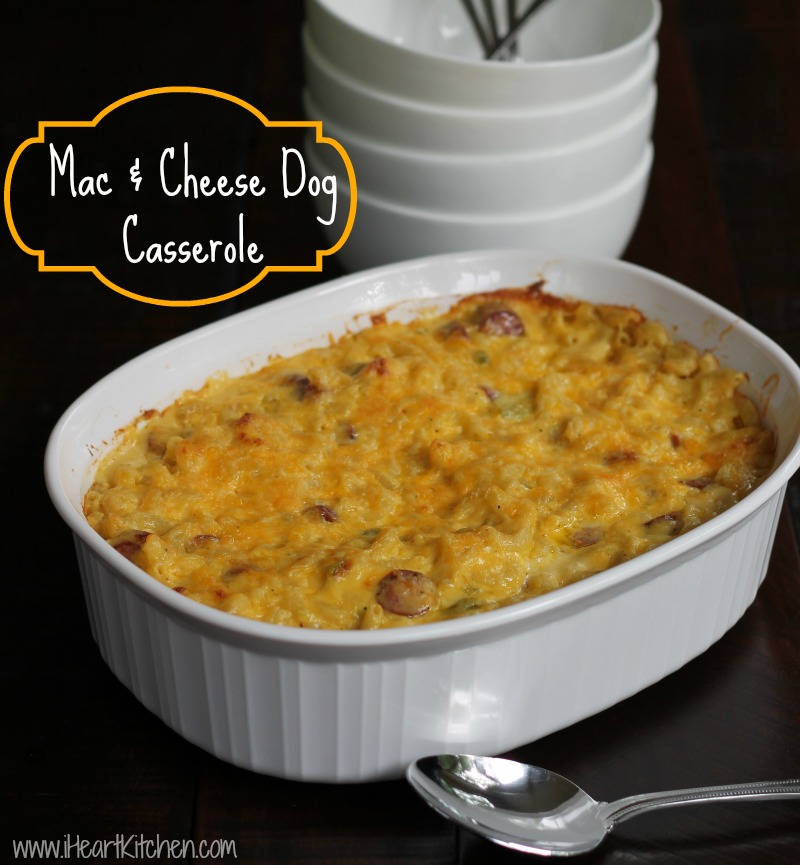 Mac & Cheese Dog Casserole