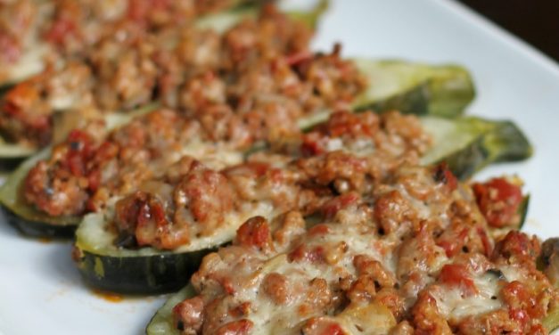 Turkey Stuffed Zucchini