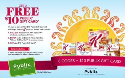 Earn A $10 Publix Gift Card When You Buy Special K® Products!