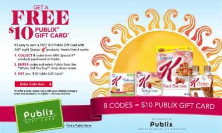 Reminder – $10 Publix Gift Card With Special K® Purchases
