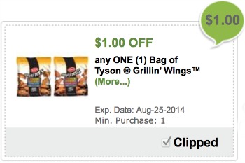 Tyson ® Grillin’ Wings™ Coupon – So Good & So Simple!