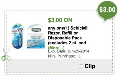 Congratulations – Schick® Razor System Winners (+ Reminder To Load Your Big $3 Coupon)