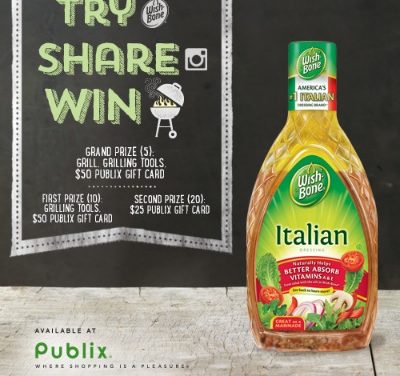 Wish-Bone “Ultimate Grilling” Sweepstakes – Enter To Win A Grill, Grilling Tools & Publix Gift Card