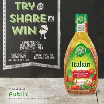 Wish-Bone “Ultimate Grilling” Sweepstakes – Enter To Win A Grill, Grilling Tools & Publix Gift Card