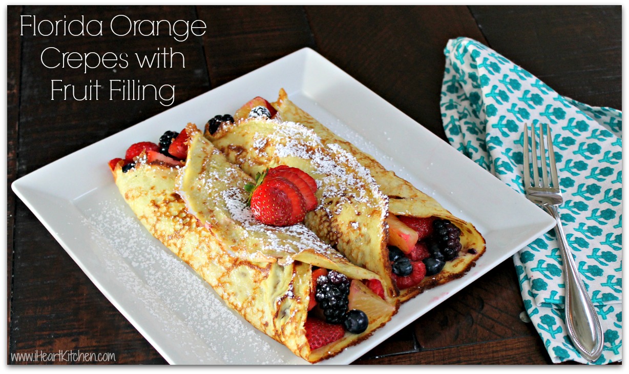 Florida Orange Crepes with Fruit Filling