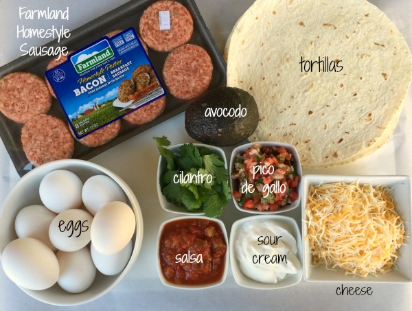 Farmland burrito ingredients
