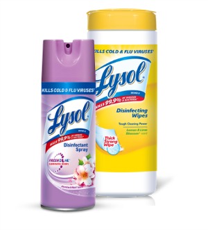 lysol wipes & Spray