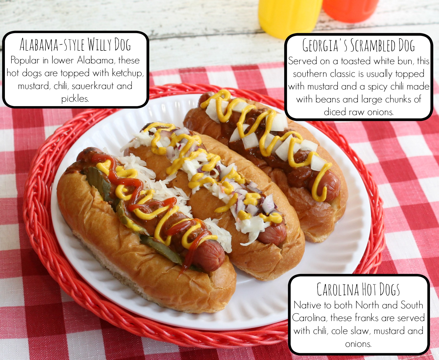 Regional Hot Dogs - Alabama Willy DogScrambled DogCarolina Hot Dog