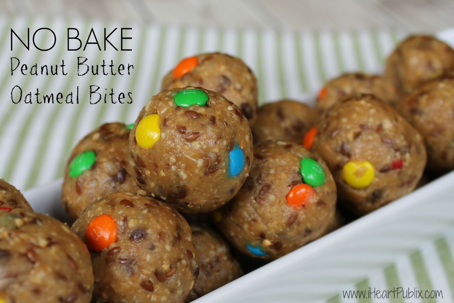 No Bake Peanut Butter Oatmeal Bites