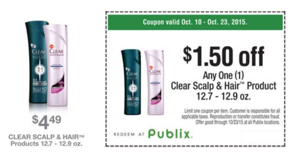 clear hair coupon publix