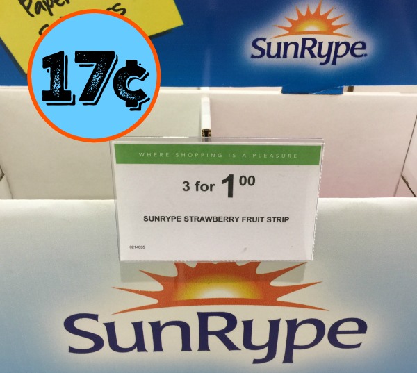 SunRype Fruit Strip Just 17¢ At Publix