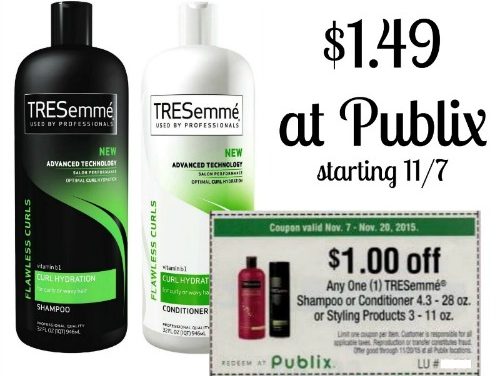 Great Deal On TRESemme At Publix Starting 11/7