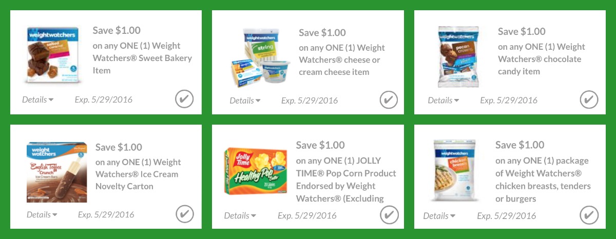 Weight watchers coupons