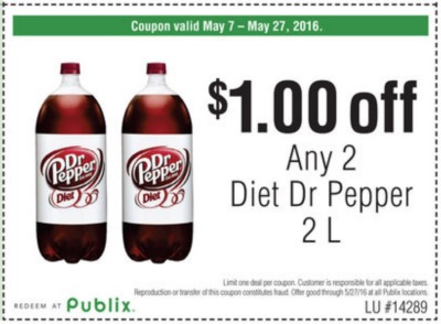 Great Savings On Diet Dr Pepper With The New Publix Coupon