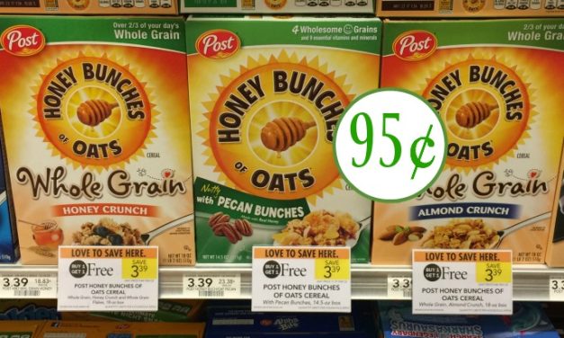 Honey Bunches Of Oats Cereal As Low As 95¢ At Publix!