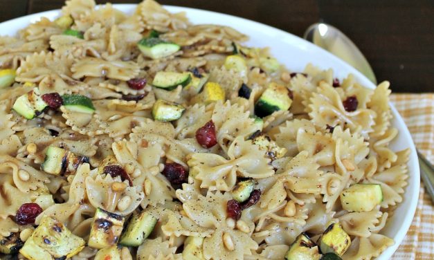Pasta Salad with Grilled Vegetables & Italiano Garlic Parmesan  – Quick, Delicious & Super Economical!