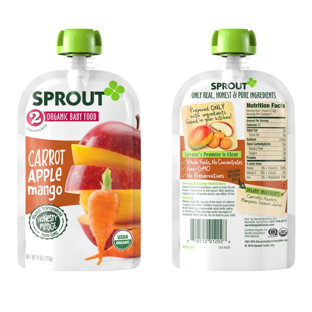 sprout baby food pouches