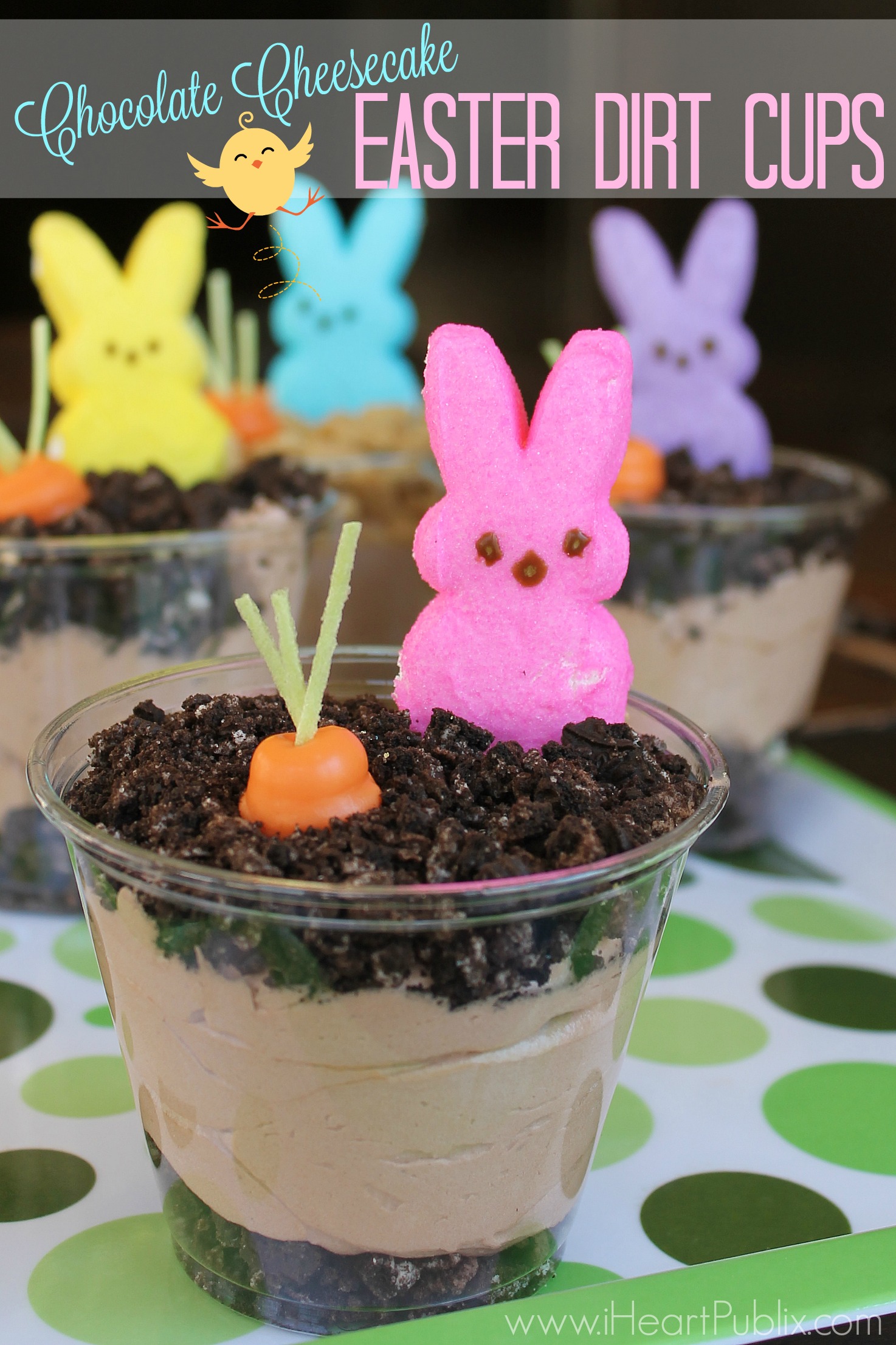 Chocolate Cheesecake Easter Dirt Cups