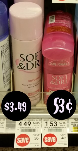 New Soft And Dri Deodorant Coupon For The Publix Sale Just 53¢
