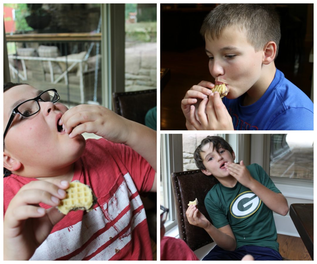 Frozen Yogurt Mini Waffle Sandwiches Quick & Easy Treat Made With Kemps Frozen Yogurt Shop