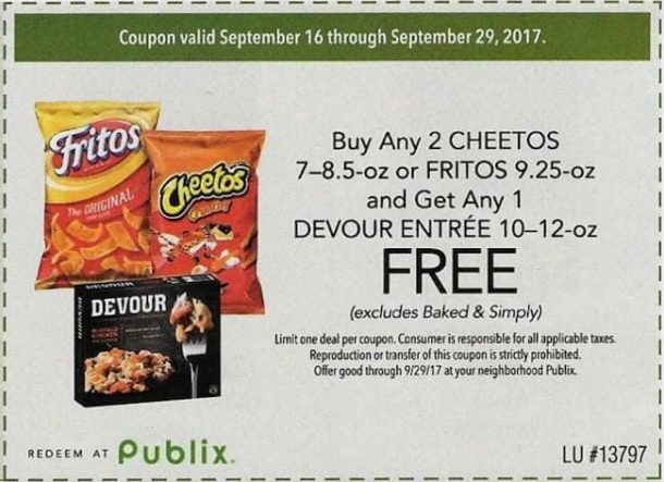 Enjoy A Free DEVOUR Frozen Meal When You Buy Two Frito-Lay Snacks ...