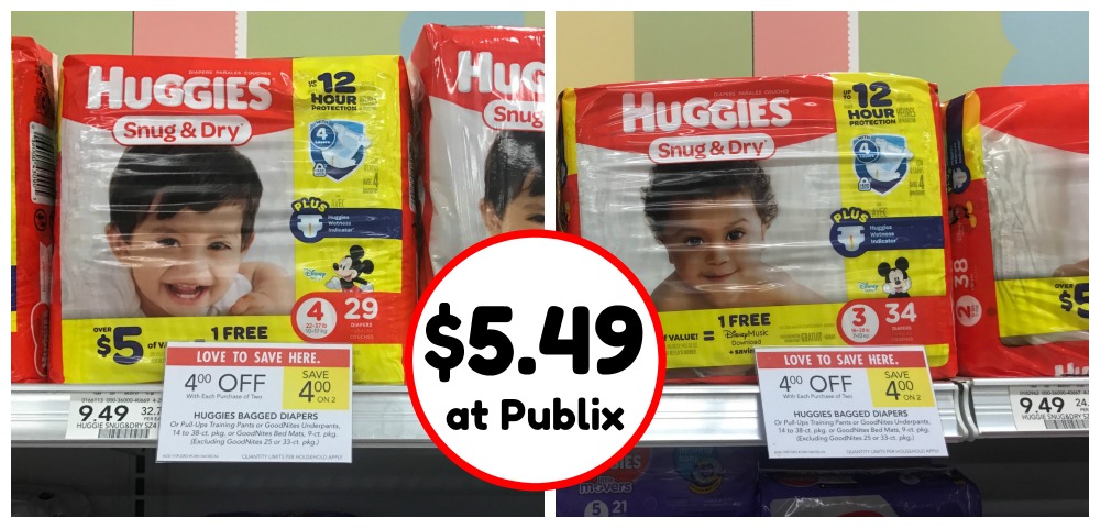 Huggies Snug Dry Diapers Just 5 49 At Publix New Low
