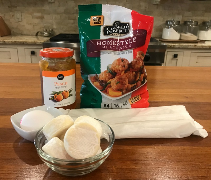 Peachy Meatball Brie Bites Amazing Holiday Appetizer Made With Cooked Perfect Meatballs (Get