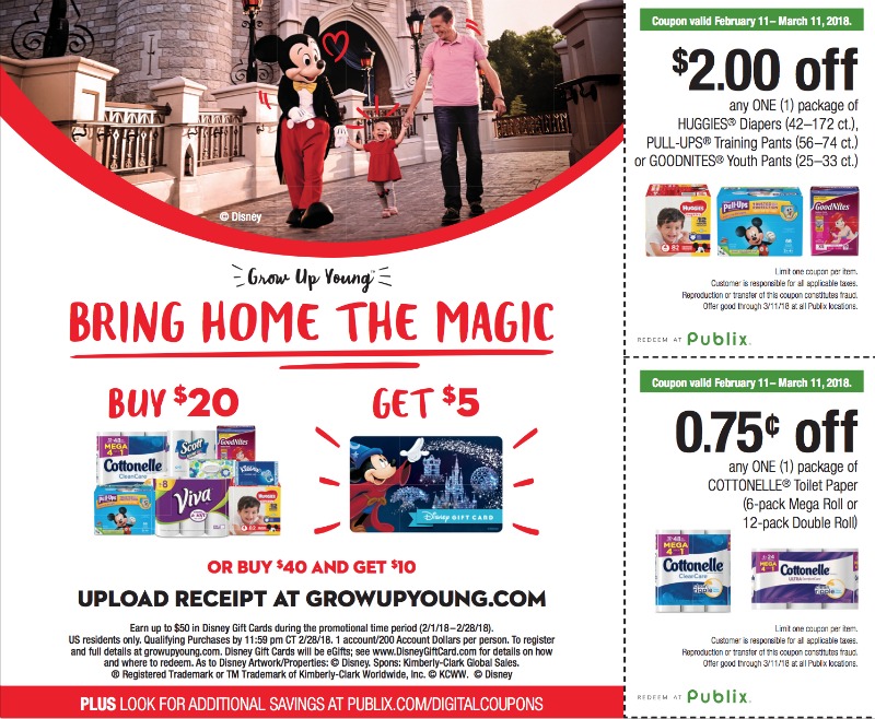 Earn Up To $50 In Disney e-Gift Card With The Grow Up Young Promotion  (Great Time To Grab Deals On Huggies At Publix!) - iHeartPublix