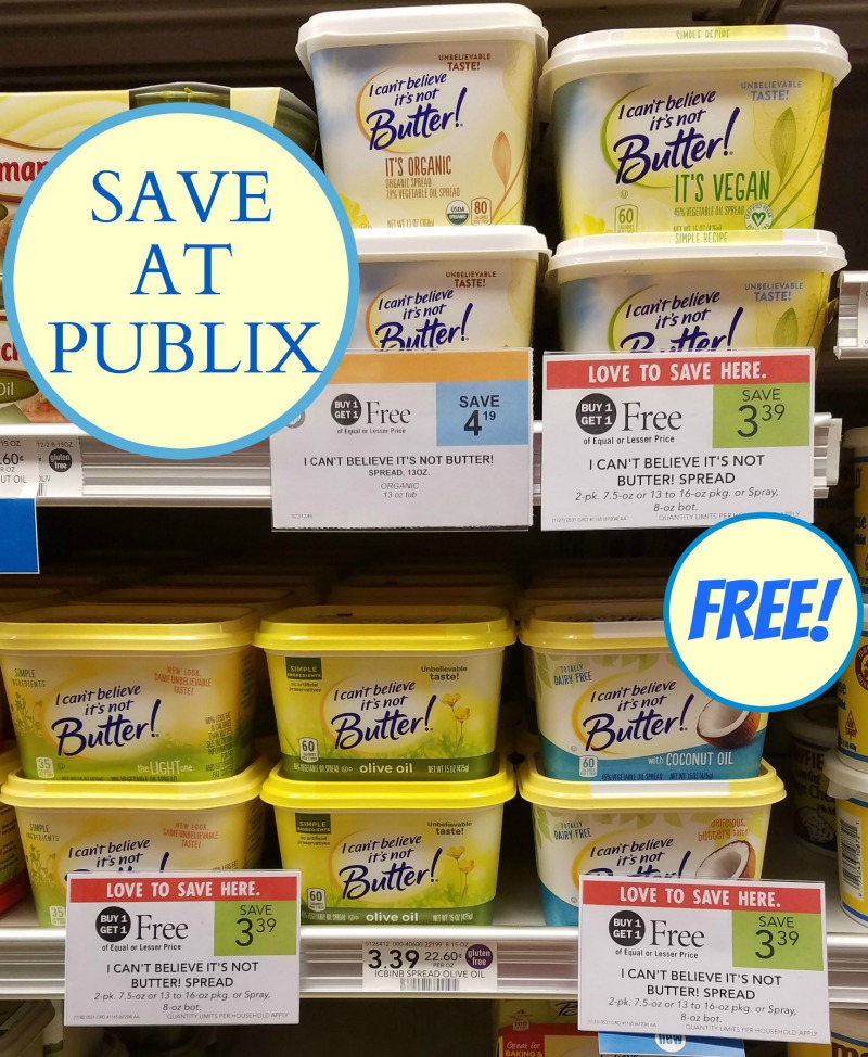 Don’t Forget To Pick Up A Super Deal On I Can’t Believe It’s Not Butter! At Publix