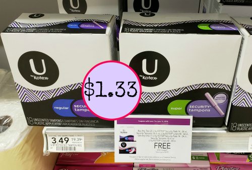 U By Kotex Security Tampons As Low As 1 33 At Publix